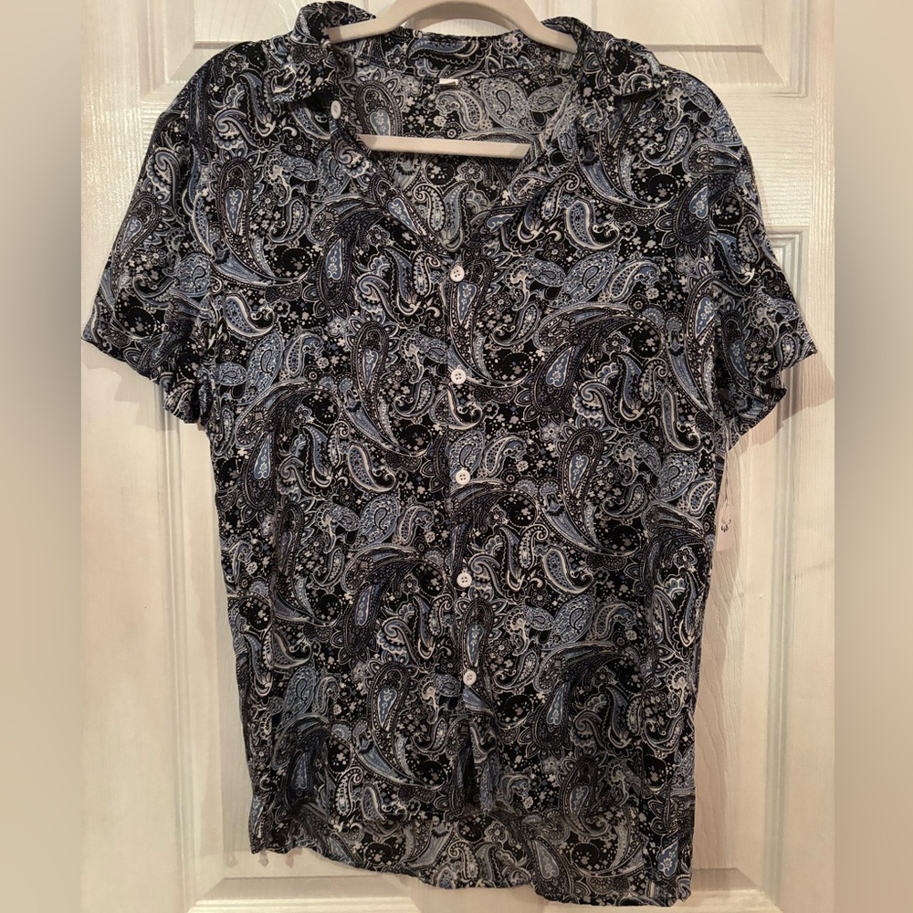 Paisley button up shirt